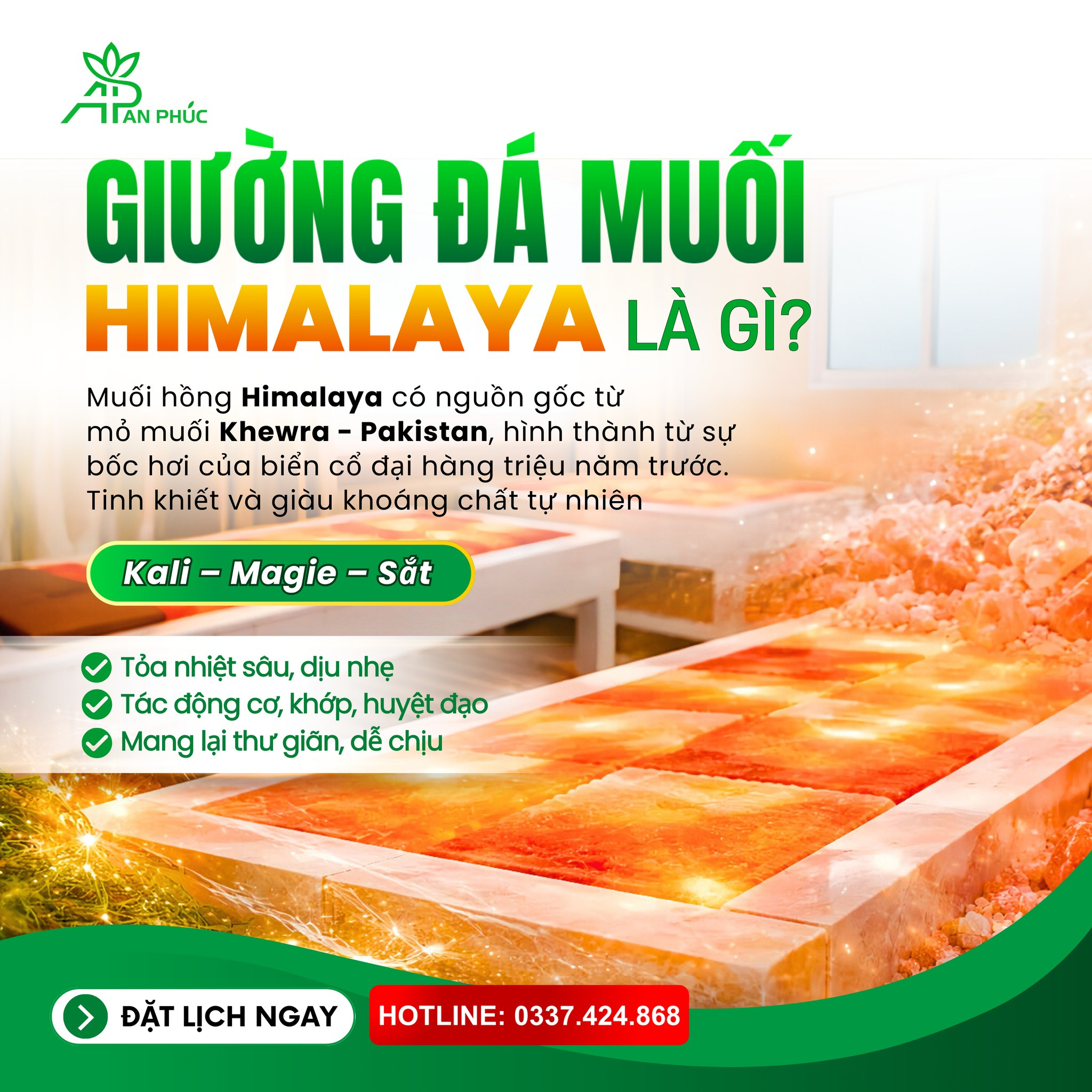 TRẢI NGHIỆM GIƯỜNG ĐÁ MUỐI HIMALAYA
